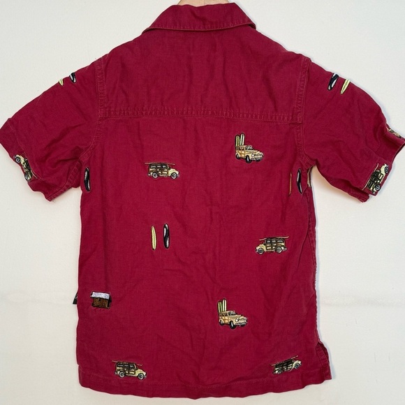 First Wave Class Club Button Down Vintage Surf Inspired Short Sleeve Shirt 5T - Picture 2 of 8